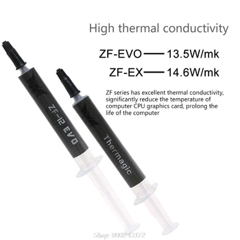 

ZF-EX 14.6W/m k High Performance Compound Thermal Paste Conductive Grease Heatsink For CPU GPU Chipset notebook O16 20 Dropship