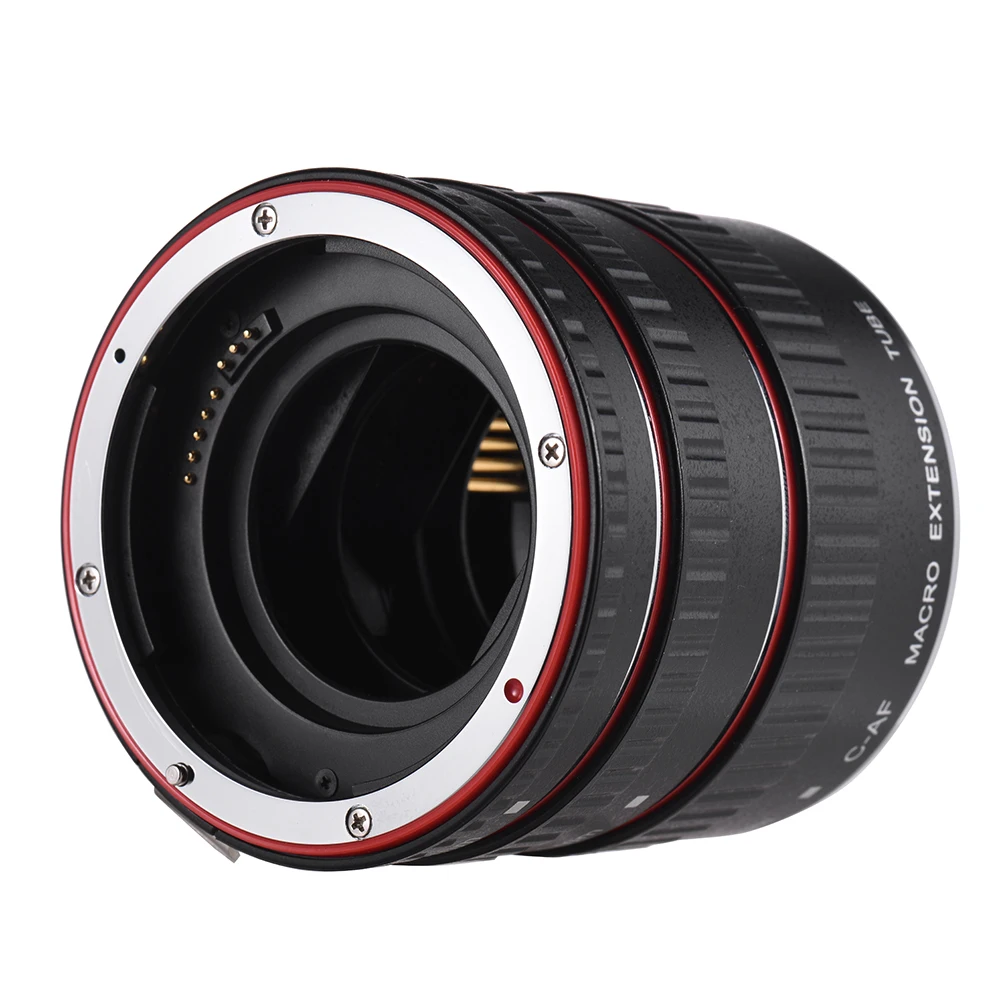 

Macro Extension Tube Set Copper Auto Focus AF Macro Lens Extension Tube Ring with Covers for Canon Lens DSLR Camera
