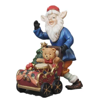 

Nordic Style Ceramics Gift Car Santa Claus Cartoon Sculpture Home Living Room Fashion Decoration Christmas Present X3470