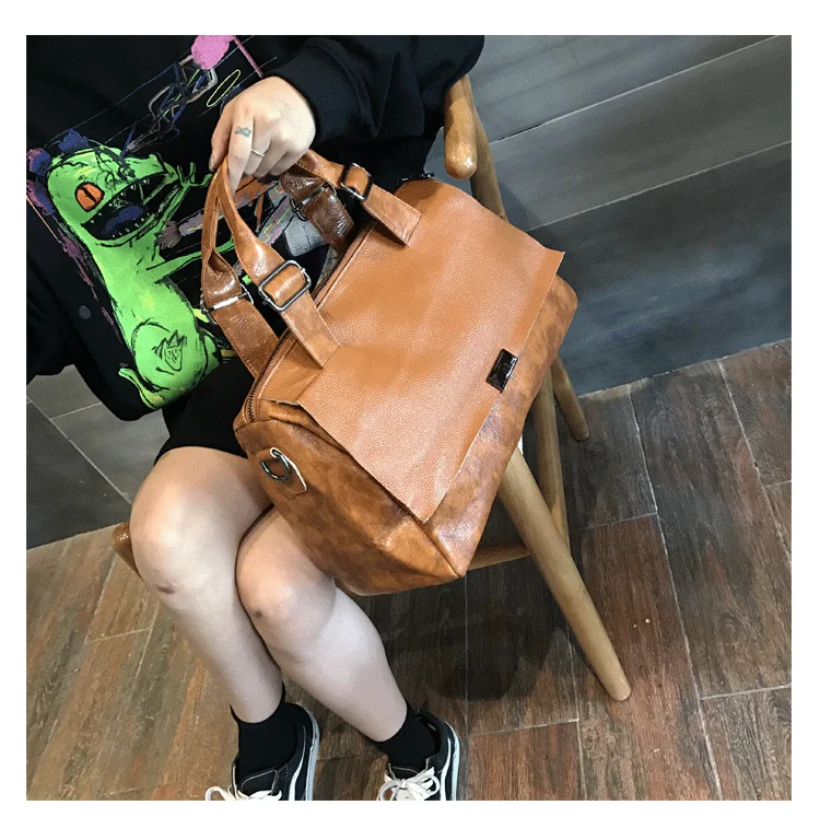 women winter pu leather bag OL black one shoulder bag female brown blue green casual crossbody messenger bag