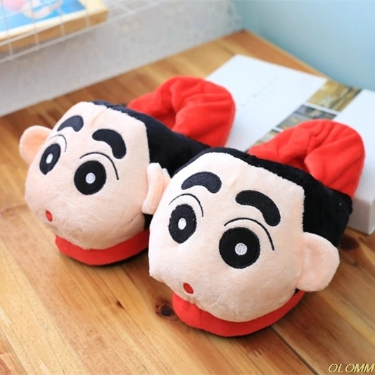 Горячая Распродажа, женская зимняя плюшевая обувь Crayon Shin-chan домашняя обувь унисекс, аниме тапочки, милый подарок