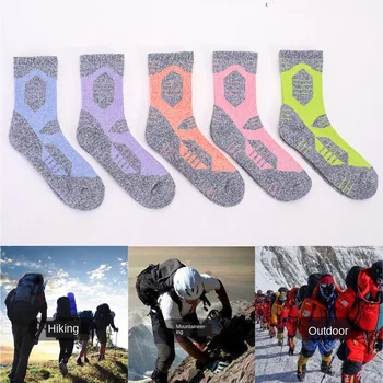 

For Women Thicken Outdoor Hiking Running Hiking Socks Towel Bottom Sweat-absorbent In-tube Sports Socks
