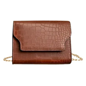 

Hot Sale Handbags Pure Color Women Messenger Shoulder Bag Leather Ladies Small Flap Chain Handbag Leisure Daily Shopping