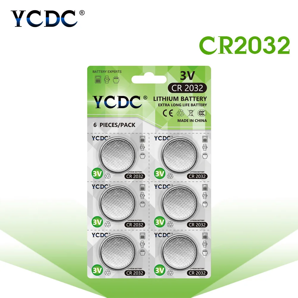 YCDC 3V CR2032 Литиевые кнопочные батареи 5004LC BR2032 ECR2032 CR 2032 для игрушек часов пультов