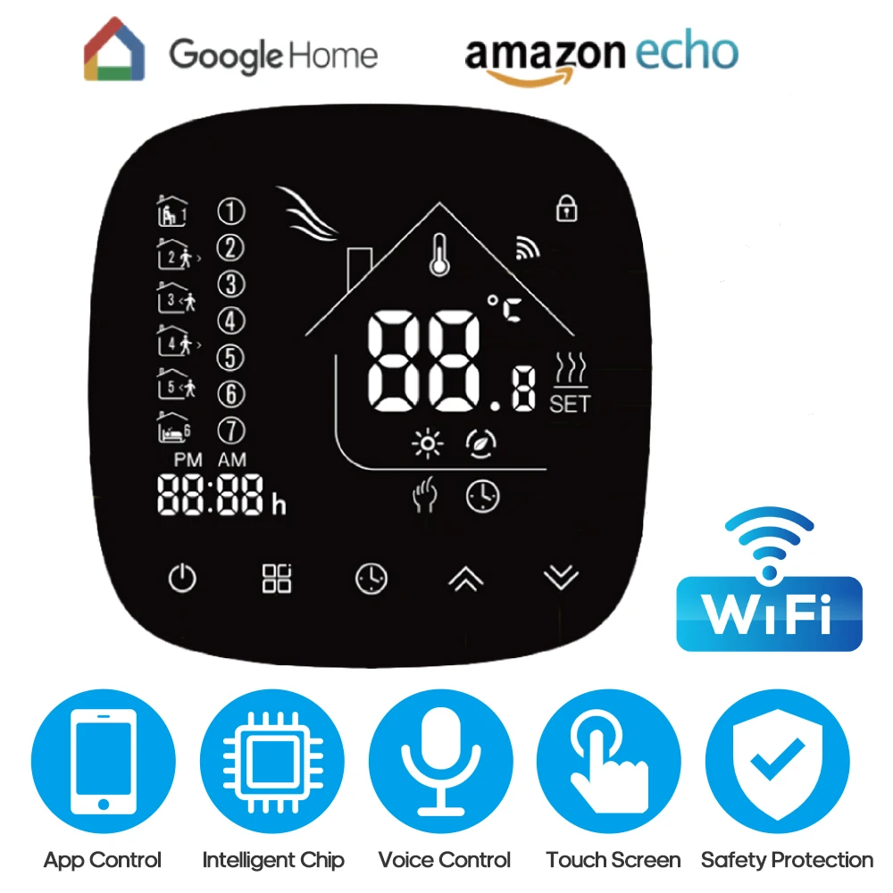 Wifi Thermostat With Touchscreen Programmable Thermostat