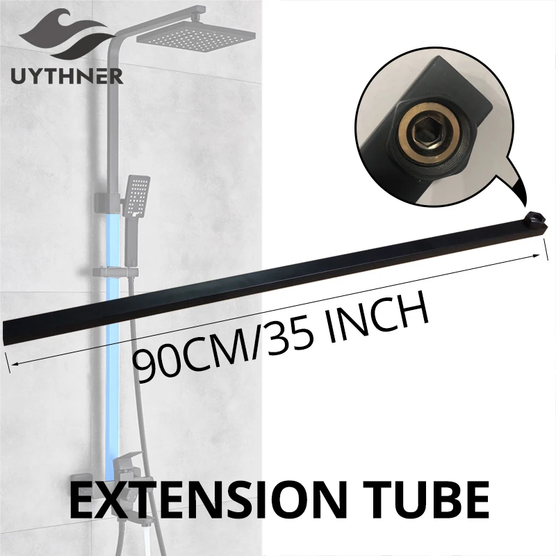 Uythner 90CM Tube Bar Extend pipe Shower Faucet Extension Tube Bar Faucet