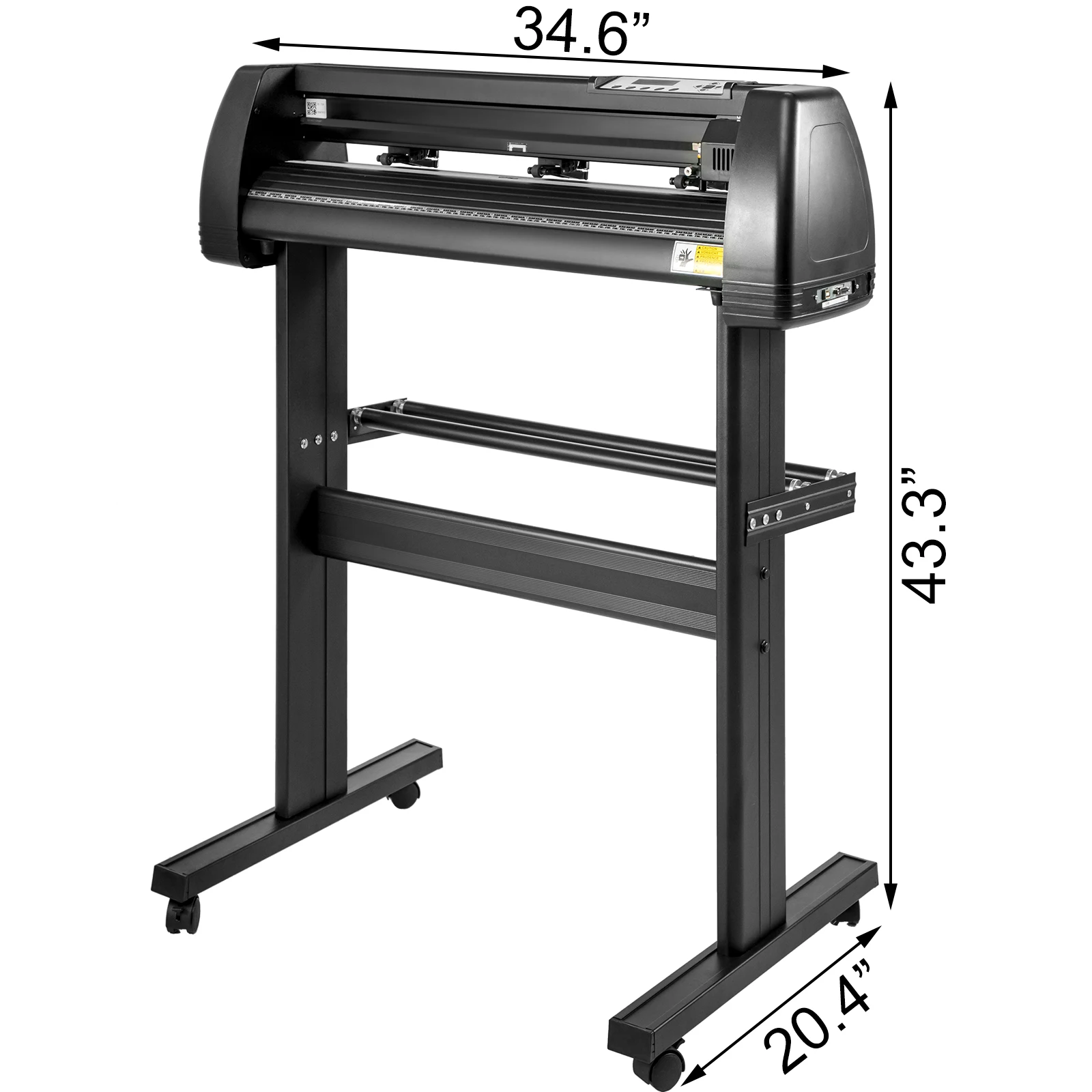 Vinyl Cutter Machine 28-34 Inch Vinyl Cutter Machine Floor Stand Vinly Sign Cutting Plotter Starter Kits Software Adjustable Force Speed
