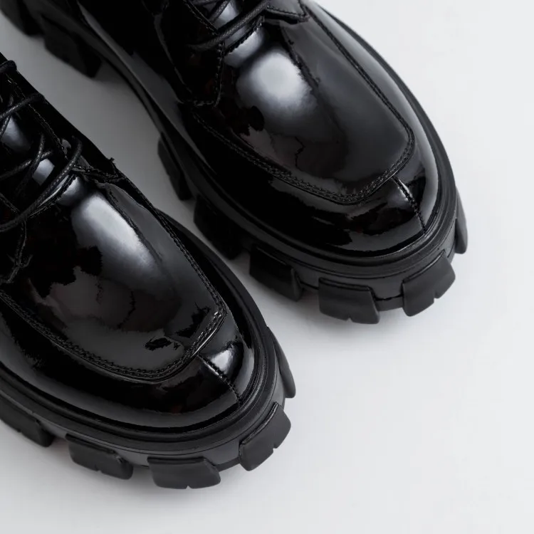 Prova Perfetto/женская зимняя обувь; зимние ботинки на платформе; женские водонепроницаемые плюшевые ботильоны; кожаные ботинки на молнии со шнуровкой; Botines Mujer