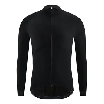 

Winter Thermal jacket Chaqueta de ciclismo negra pura de invierno para hombre Outdoor bicycle clothing MTB Long sleeve Maillot