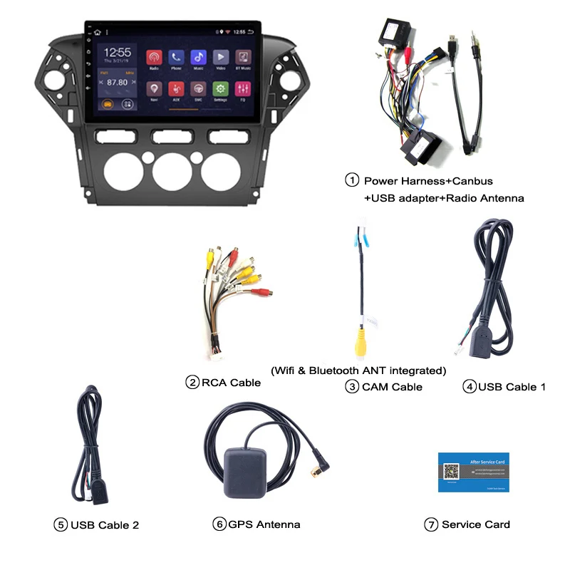 Горячая распродажа 10 дюймов 2.5D Android 8,1 автомобильный DVD gps плеер для Ford Mondeo 2011-2013 мультимедийная навигационная система с BLUETOOTH