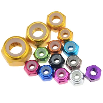 

5PCS M2 M3 M4 M5 Rivet Nuts Aluminum Nylon Insert Lock Nut Self-locking Nuts Locknuts Hex Nut Car Accessories Model Dedicated