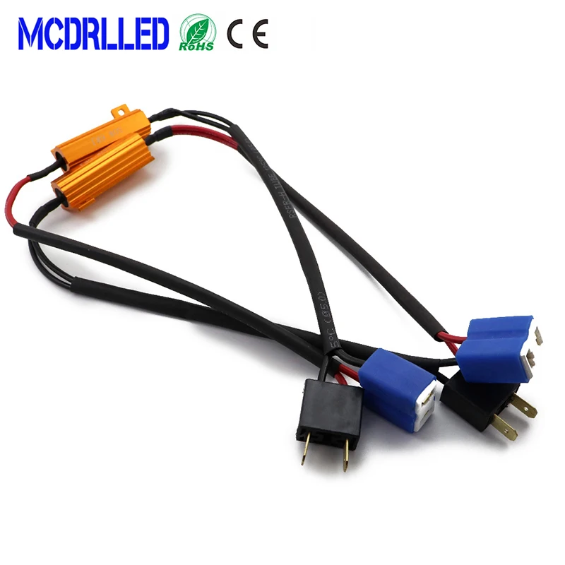 

2PCS Car LED Canbus H7 H11 H8 9005 9006 Decoder 50W Car Load Resistance 12V Automobile Light Source Accessories