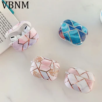 

Plating Gold Marble Earphone Case for Apple Airpods Pro Case Luxury Hard Cover for Air Pods Pro 3 Headphone Earpods Charging Box