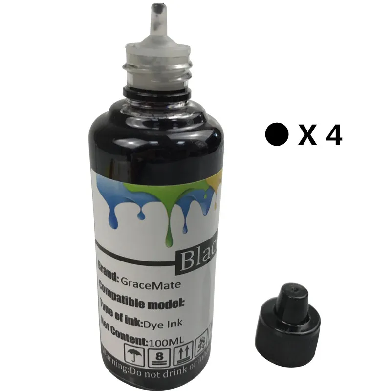

4x Black ink For HP364 hp178 862 hp564 HP 364 564 178 Refill ink DYE INK for HP B110 C309A C309G b109 CN245C CN503C CQ521C B209