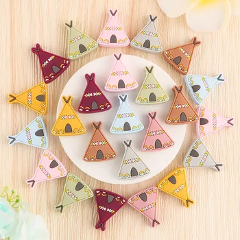 Kovict 50/100/200pcs Baby Silicone Beads New Mini Cartoon Food Grade Teether DIY Pacifier Chain Baby Care Products Accessories 1