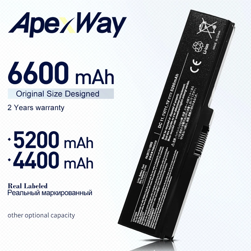 ApexWay Аккумулятор для ноутбука Toshiba Satellite L750 L750D L650 PA3816U-1BAS PA3816U-1BRS PA3817U-1BAS PA3817U PA3817U-1BRS