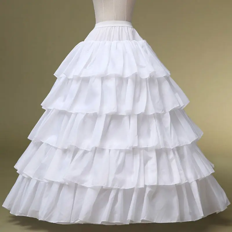5-ти слойной в виде листка лотоса юбка Свадебное платье юбка-американка в стиле "Лолита" шнурок регулируется Высокая талия длинная сорочка N84D