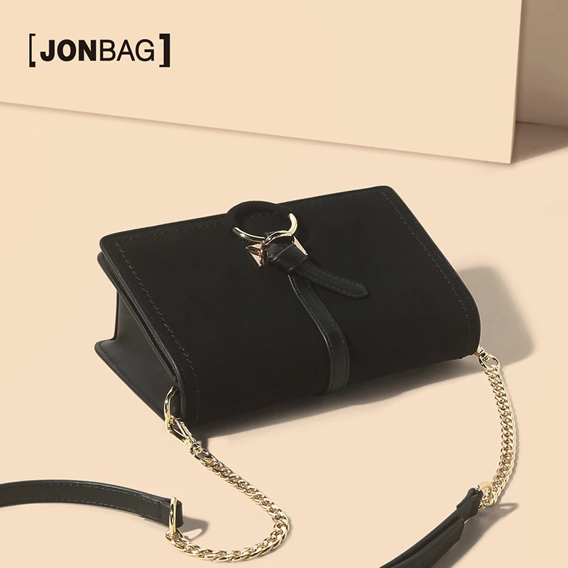 

JONBAG Chain small black bag 2019 autumn and winter popular bag female Messenger bag female bag student wild ins new