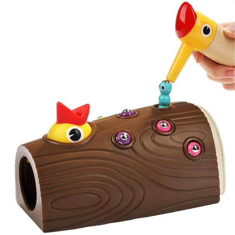 Woodpecker Feeding Game Magnetic Capture Hand Eye Coordination And Fine Motor Skills Early Education Puzzle Children Toys