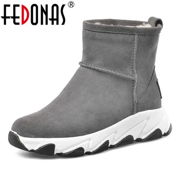 

FEDONAS Winter Snow Boots Women Warm Comfortable Ankle Boots Platform Casual Shoes Woman Classic High Heeled Basic Boots Female