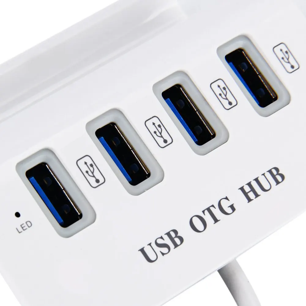 Asunflower Micro USB OTG концентратор 4 порта USB3.0 концентратор 4 порта с кабелем Мульти USB разветвитель конвертер для Android телефон Windows планшет
