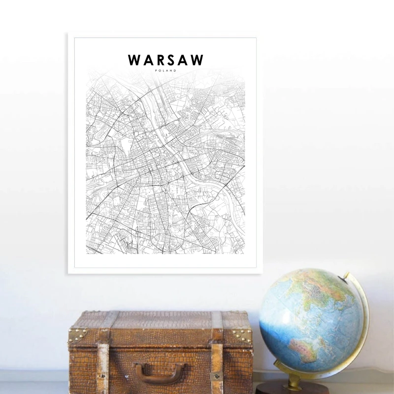 Warsaw Map Print