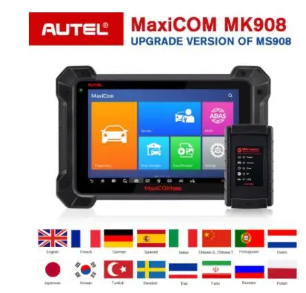 Autel MK908 OBD2 сканер диагностический инструмент программатор ЭБУ двунаправленный Android автомобильный считыватель кодов поддержка J2534 Программист