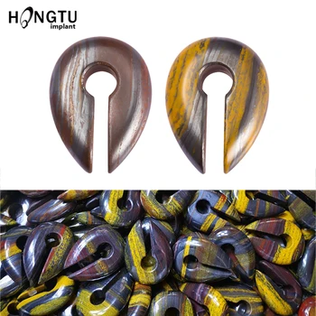 

1PC Key Round Ear Weight Taper Stone Ear Plug Gauges Earrings Women Men Ear Plug Tunnel Piercing Expander Stretcher Jewelry 12MM
