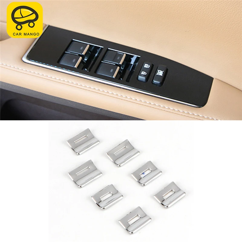 

CARMANGO for Lexus ES 2018 2019 ES200 ES300 ES260 Car Styling Door Gate Window Lift Button Switch Panel Cover Trim Frame Sticker