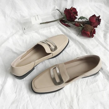 

Womne shoes New FLat Design Shoes Women Shoes Casual Shoes Women 2020 New Women Genuine Leather Flat Round Toe Shoes