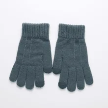 Men's Knitted Wool Winter Outdoor Thickened Gloves to Keep Warm Cashmere Hand Cover With Lining Skiing Short Wrist