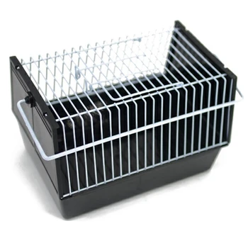 

Practical Birds Supplies Portable Bird Cage Parrot Transparent Transport Cage Bird Travel Carrier with Two Feeders