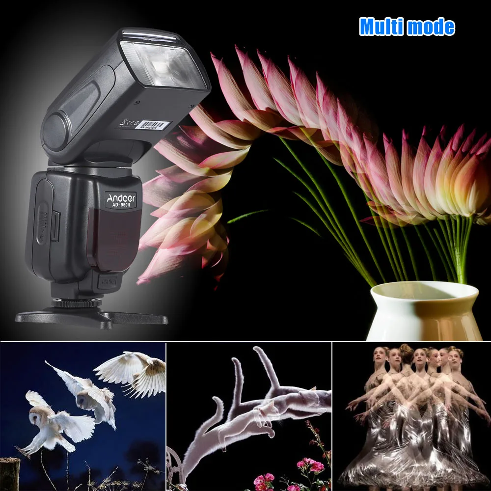 Andoer AD-960II вспышка камеры Универсальный ЖК-дисплей на камеру Speedlite Flash GN54 для Nikon Canon Pentax DSLR камера