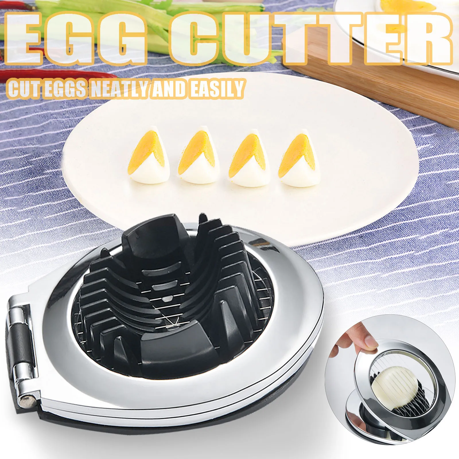 Eggs Slicers Eggs Hard Boiled Metal Tomato Cutter Chopper Multi layer