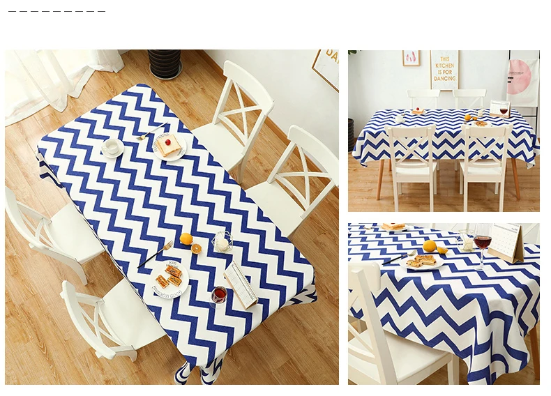 Nordic Thick Round Table cloth Party Wedding TableClothKitchen Pattern Rectangular tablecloth Pastoral printing table cover set