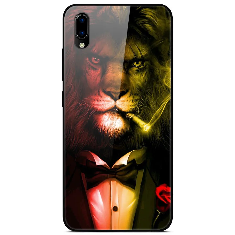 36 ДЛЯ Vivo Y91C чехол Модный стеклянный жесткий чехол для телефона для Vivo Y91i Y 91i Vivo91i Y 91C Мягкий ТПУ бампер на Vivo Y91C Coque - Цвет: 36