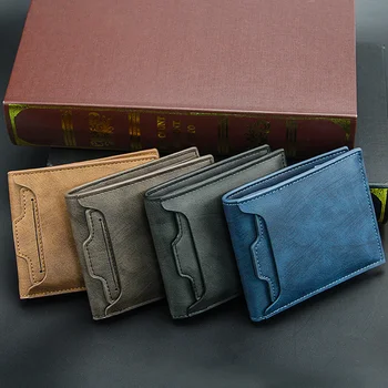 

New Men Wallets Small Money Purses Wallets New Design Dollar Price Top Men Thin Wallet With Coin Bag Zipper Wallet