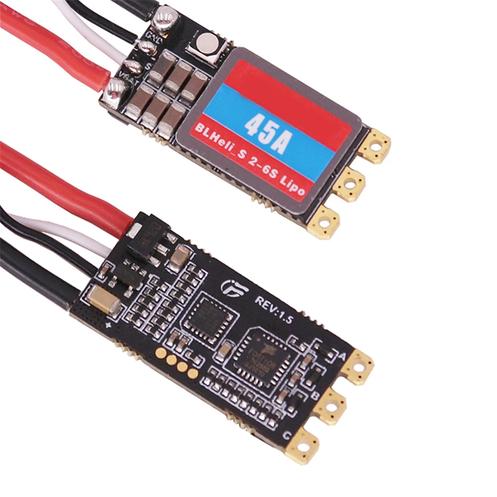 BLHeli_S 35A/45A бесщеточный ESC с светодиодный светильник 2S 6S LIPO для FPV пересекающего