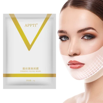 

4D V-shape Lifting Face Mask Ear Hanging Chin Cheek Lift Facial Slimming Hydrogel Thin Face-Lifting Slimmer Mask White Packaging