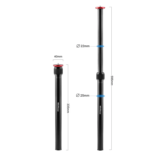 Prolunga Per Treppiede In Alluminio - Asta Telescopica 100 Cm Per Fotocamere - Foto 7