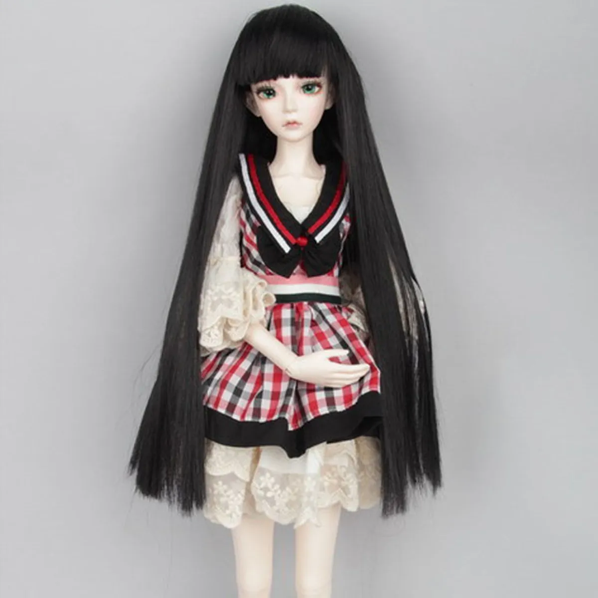 Три из четырех шести точек BJD парик куклы Liu Qi горячий провод прямые волосы