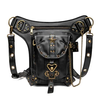 

Cool Women Waist Bag Messenger Bag Female Bag Punk Locomotive Bagtravel Fashion Small Bag