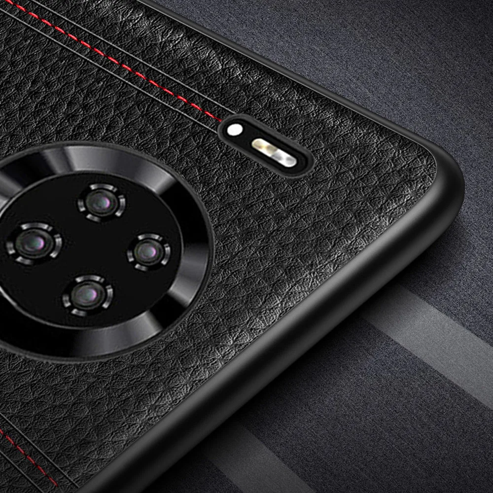 Для huawei mate 30 Pro чехол Роскошный из натуральной кожи Винтажный чехол для телефона huawei mate 30 Мягкий силиконовый чехол бампер 360 Полное покрытие