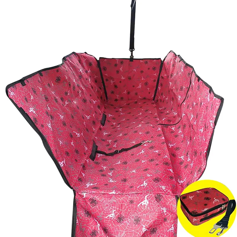130x40x50cm rosepink Переноска для домашних животных, ткань Оксфорд, рисунок лапы, автомобильный чехол для домашних животных, чехол для сиденья для собак, автомобильное заднее сиденье, переноска, водонепроницаемый коврик для домашних животных, гамак, подушка, защита - Цвет: 130x40x50cm rosepink
