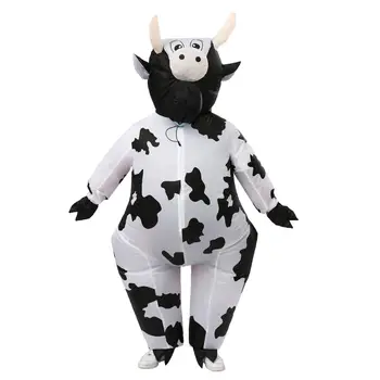 

Halloween Party Funny Cow Inflatable Costume Blow Up Cosplay Outfit For Adult DIY Decoration Christmas Fancy Dress