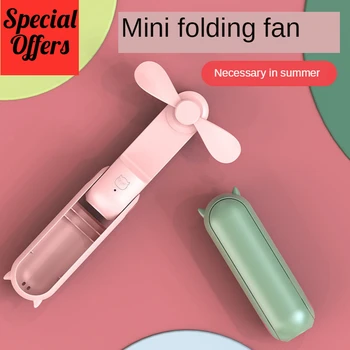 

Folding Mini Handheld Fan USB Portable Power Bank Silent Pocket Small Fan Gift