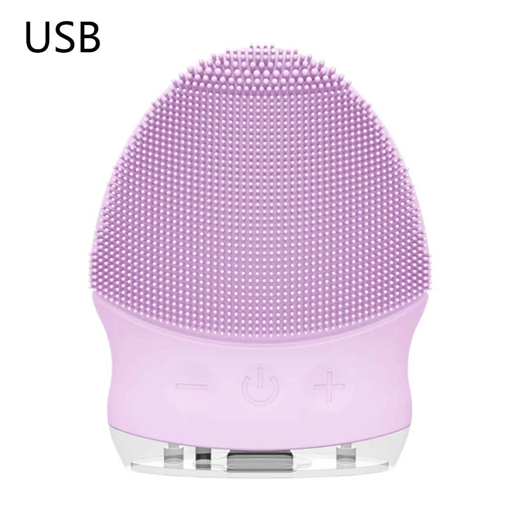 usb Зарядка Электрический Силиконовый водонепроницаемый Очищающий Инструмент красота очиститель пор щётка для умывания лица массажер