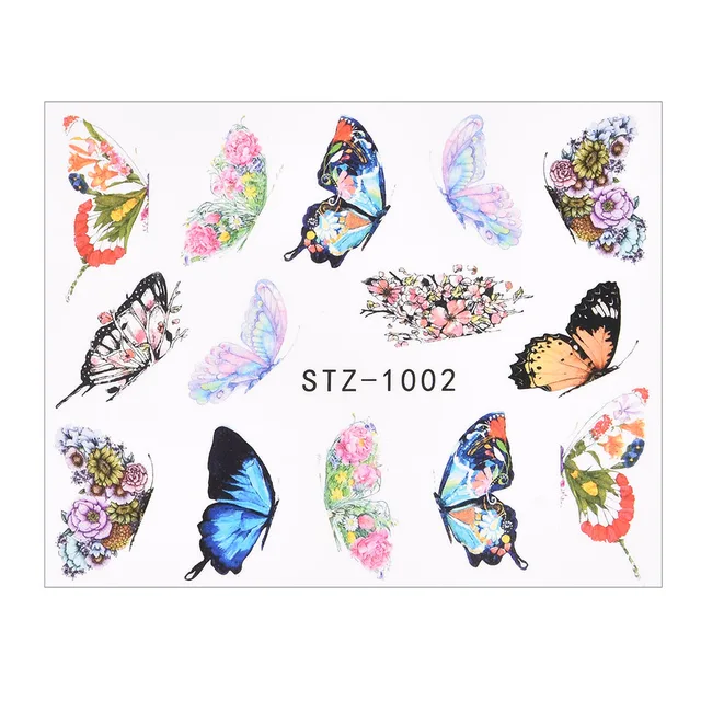 1Pcs Water Nail Decal and Sticker Flower Leaf Tree Green Simple Summer DIY Slider for Manicure Nail Art Watermark Manicure Decor TA626