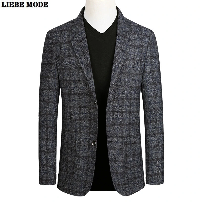 Veste De Costume Slim Pour Hommes Manteau De Printemps Et D Automne Rouge Vert Marron Blazer A Carreaux Robe De Mariee De Style Britannique Aliexpress