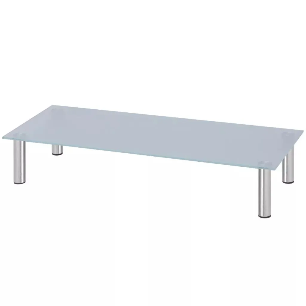 

VidaXL Monitor Riser / TV Stand 100 X 35 X 17cm Glass White 242968